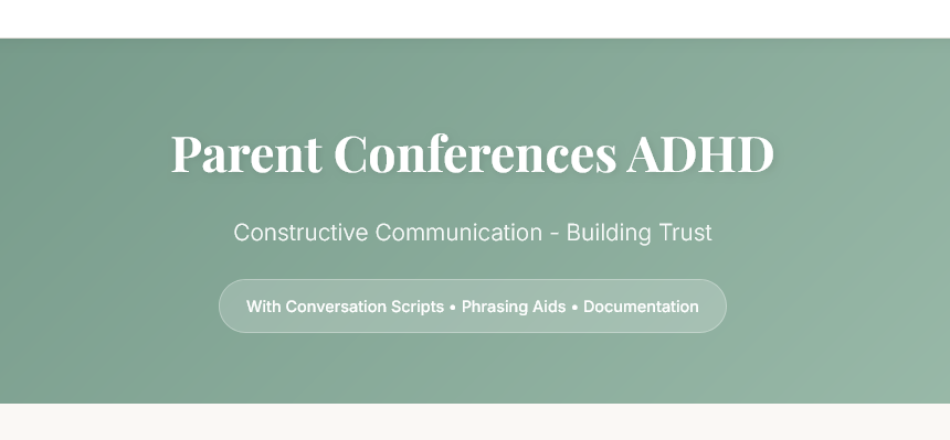 Parent Conferences ADHD: Guide & Templates